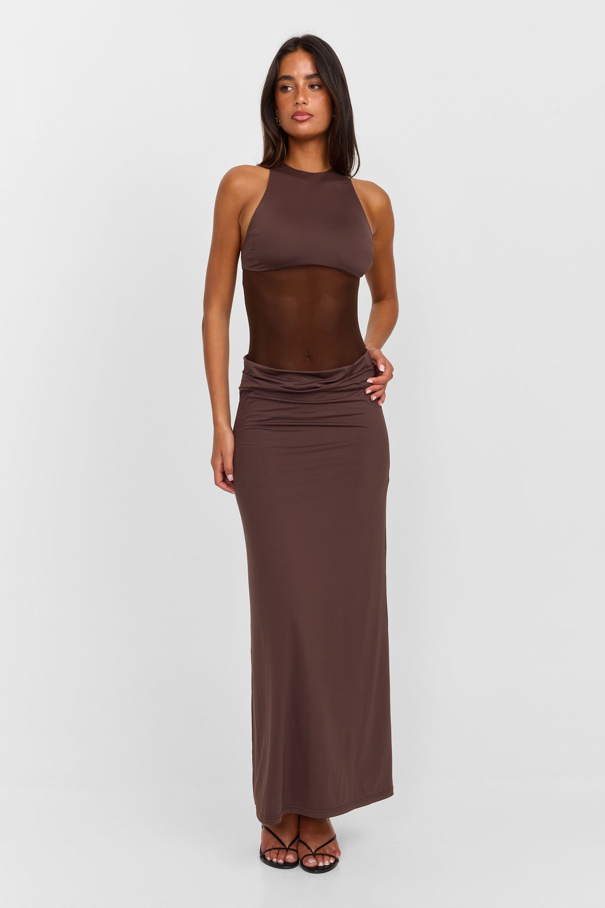 Vestido Nysa Maxi – Marrón Cacao