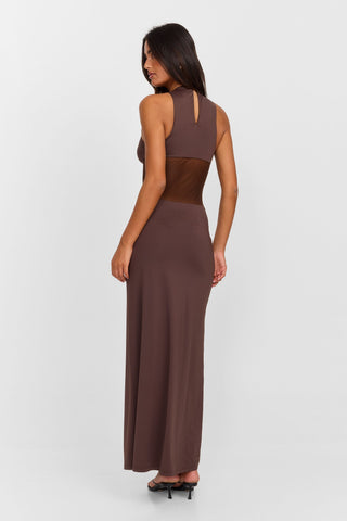 Vestido Nysa Maxi – Marrón Cacao