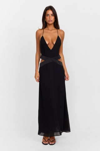 Vestido Sia Maxi – Negro Elegante