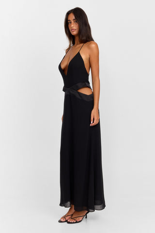 Vestido Sia Maxi – Negro Elegante