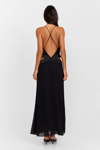Vestido Sia Maxi – Negro Elegante