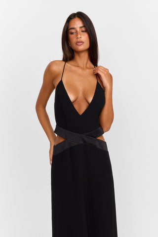 Vestido Sia Maxi – Negro Elegante
