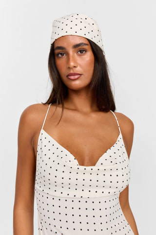 Vestido Lottie Maxi – Blanco Lunares