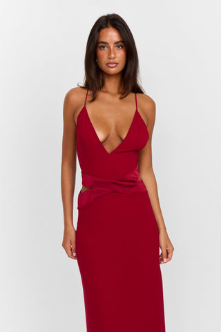 Vestido Sia Maxi – Rojo Pasión