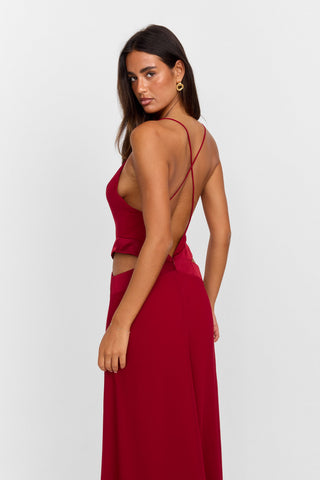 Vestido Sia Maxi – Rojo Pasión