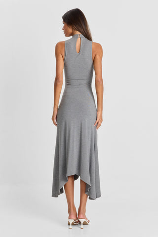 Vestido Maeve Midi – Gris Jaspeado