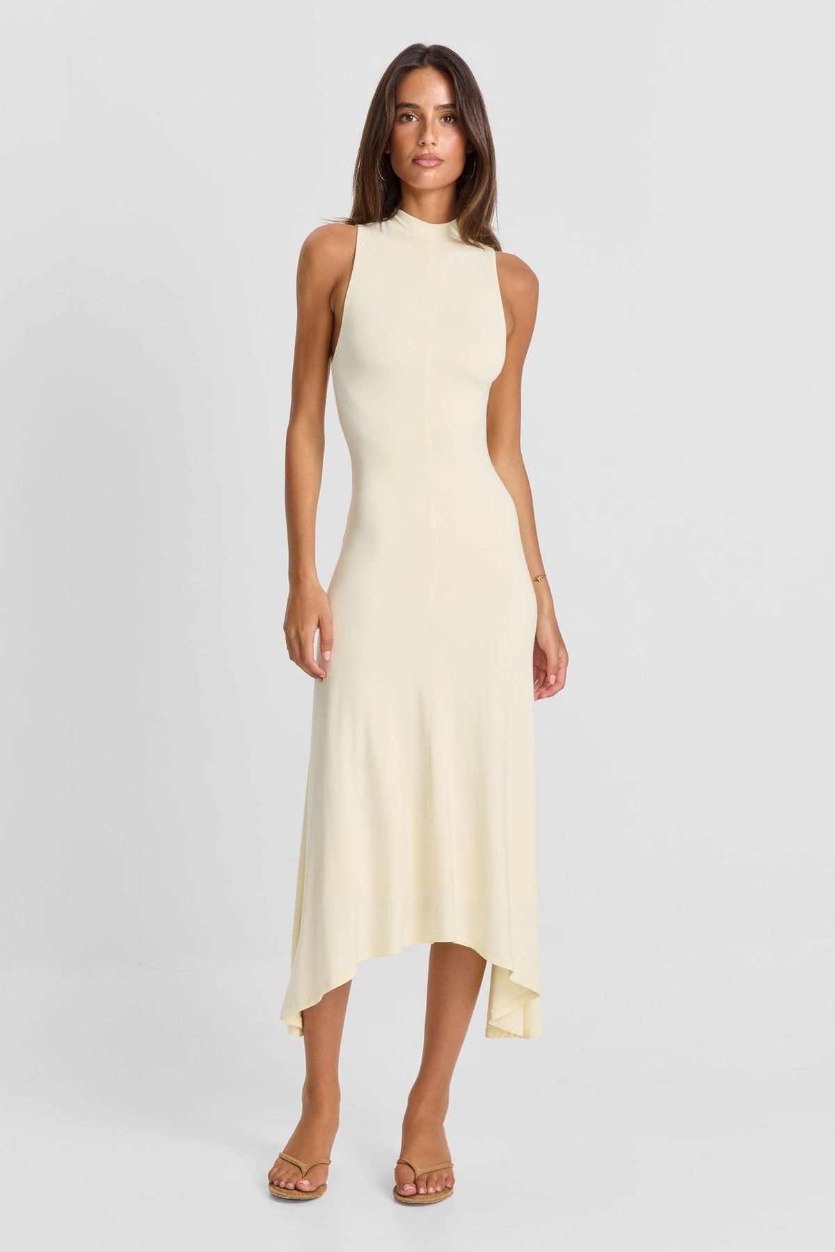 Vestido Maeve Midi – Amarillo Mantequilla