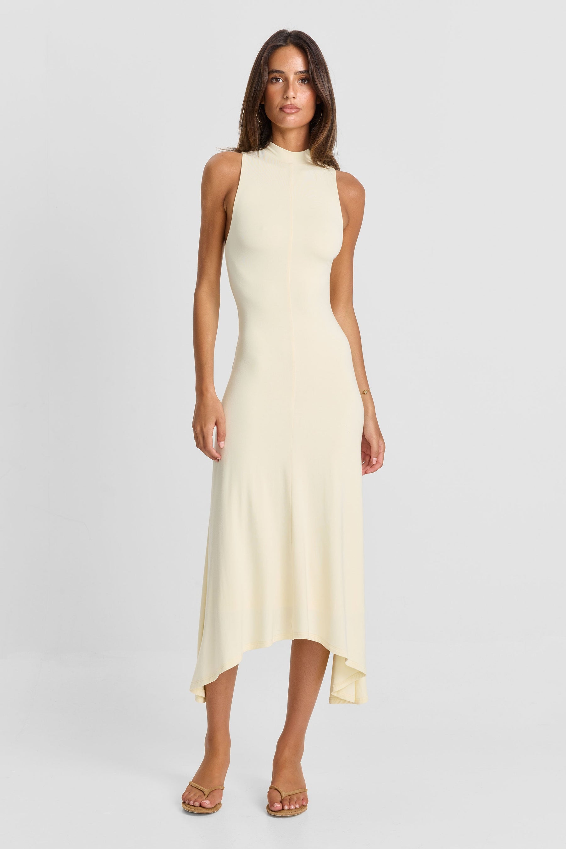 Vestido Maeve Midi – Amarillo Mantequilla