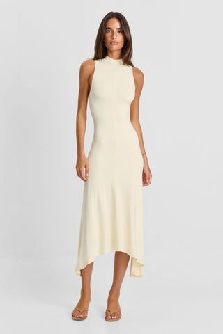 Vestido Maeve Midi – Amarillo Mantequilla