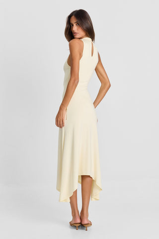 Vestido Maeve Midi – Amarillo Mantequilla