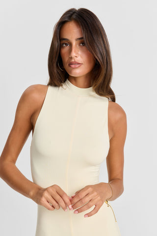 Vestido Maeve Midi – Amarillo Mantequilla