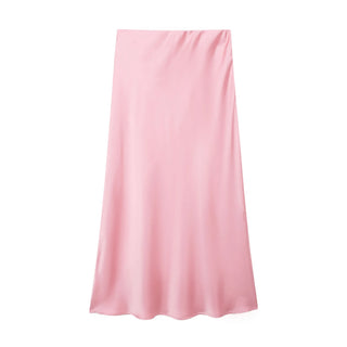 Falda Satin Elegance – Estilo Midi