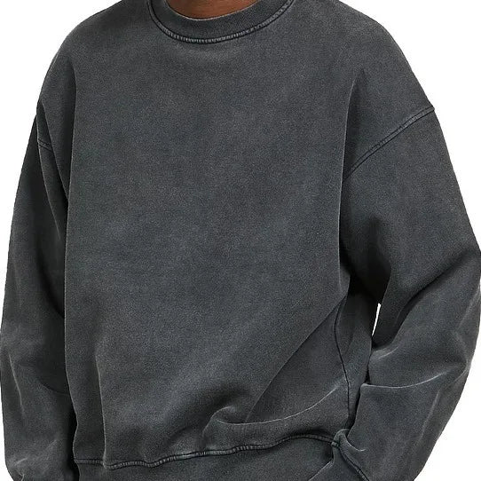 Sudadera Washed Core – Crewneck Fit