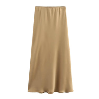 Falda Satin Elegance – Estilo Midi