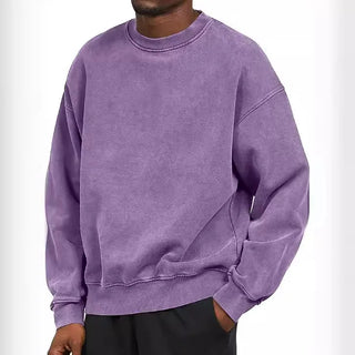 Sudadera Washed Core – Crewneck Fit