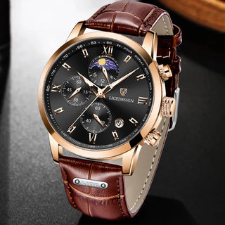 Reloj cronógrafo dorado deportivo