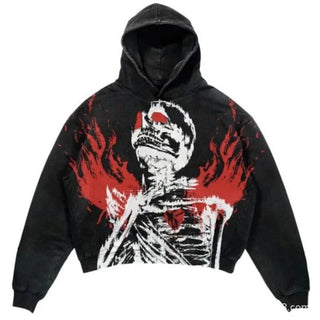 Sudaderas Skull Graphic – Y2K Hoodie