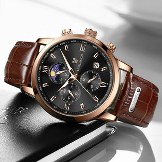 Reloj cronógrafo dorado deportivo