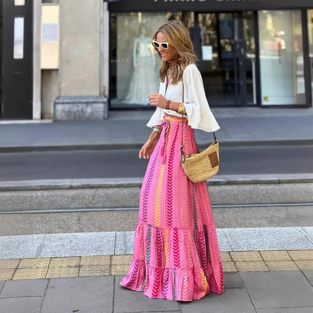 Falda Boho Flow – Estilo Playa