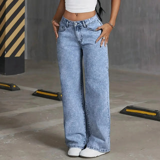 Pantalón Denim Chic – Estilo Bordado