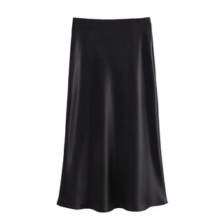 Falda Satin Elegance – Estilo Midi