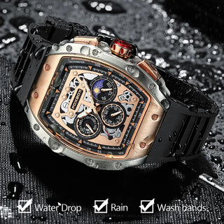Reloj cuadrado skeleton automático - 3 Colores