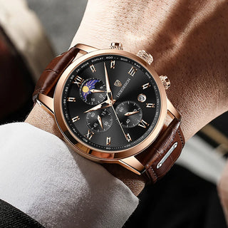 Reloj cronógrafo dorado deportivo