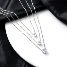 Collar Éclat - Cristal Plateado