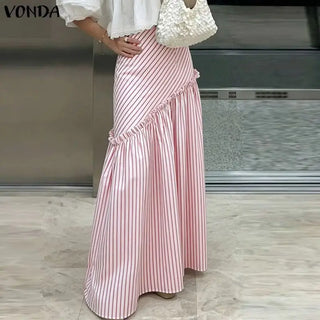 Falda Maxi Stripes Flow – Estilo Vacaciones