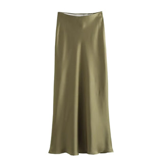 Falda Satin Elegance – Estilo Midi