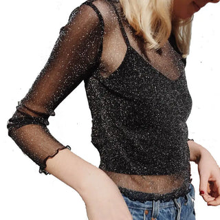 Top Mesh Night – Estilo Elegante