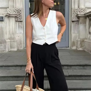 Chaleco Tailored Chic – Estilo Oficina