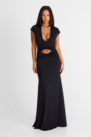 Vestido Arielle Maxi – Negro Sofisticado