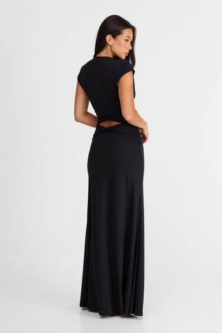 Vestido Arielle Maxi – Negro Sofisticado