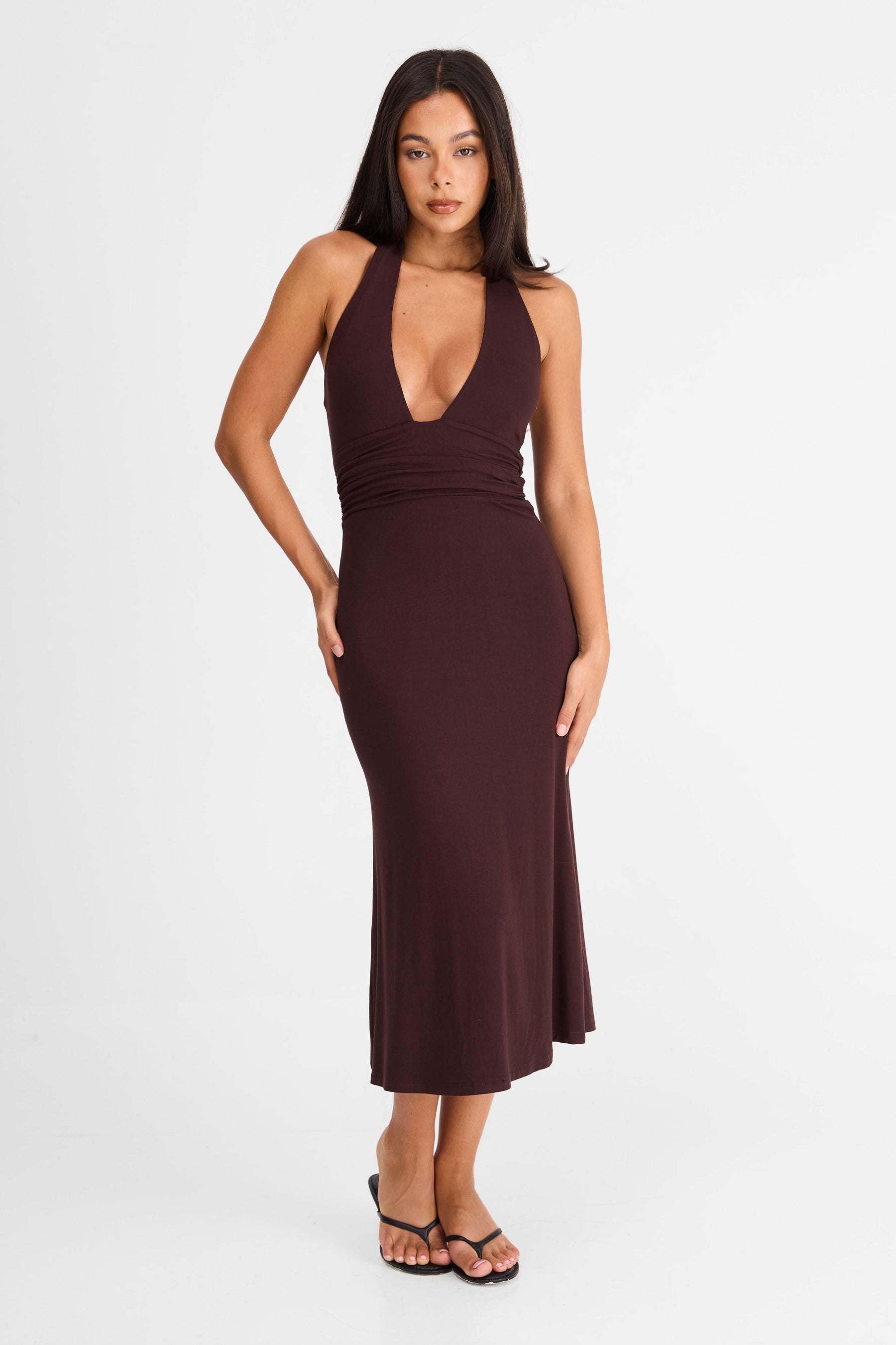 Vestido Thea Midi – Chocolate Chic
