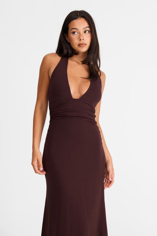 Vestido Thea Midi – Chocolate Chic