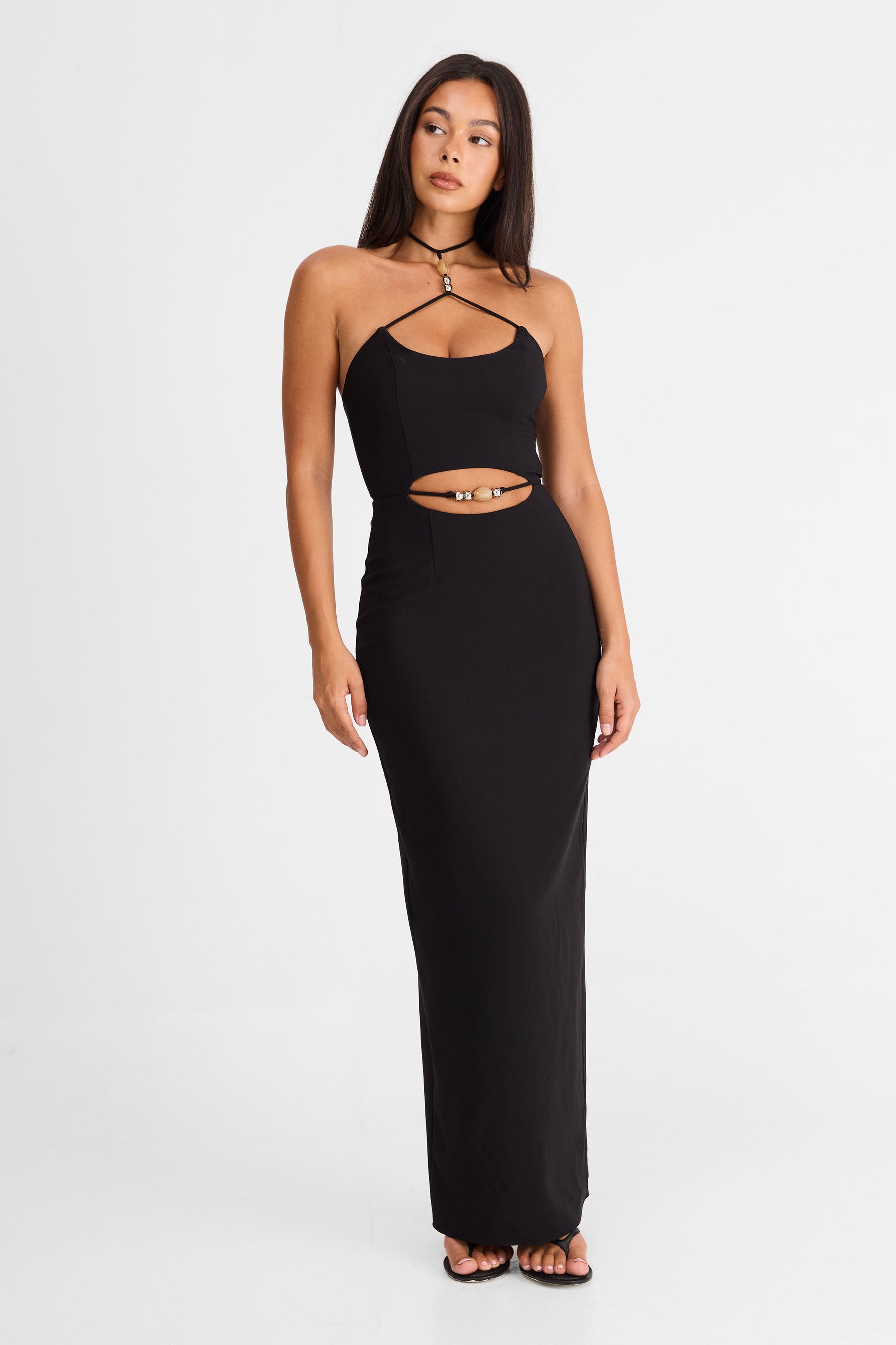 Vestido Mina Maxi – Negro Sofisticado