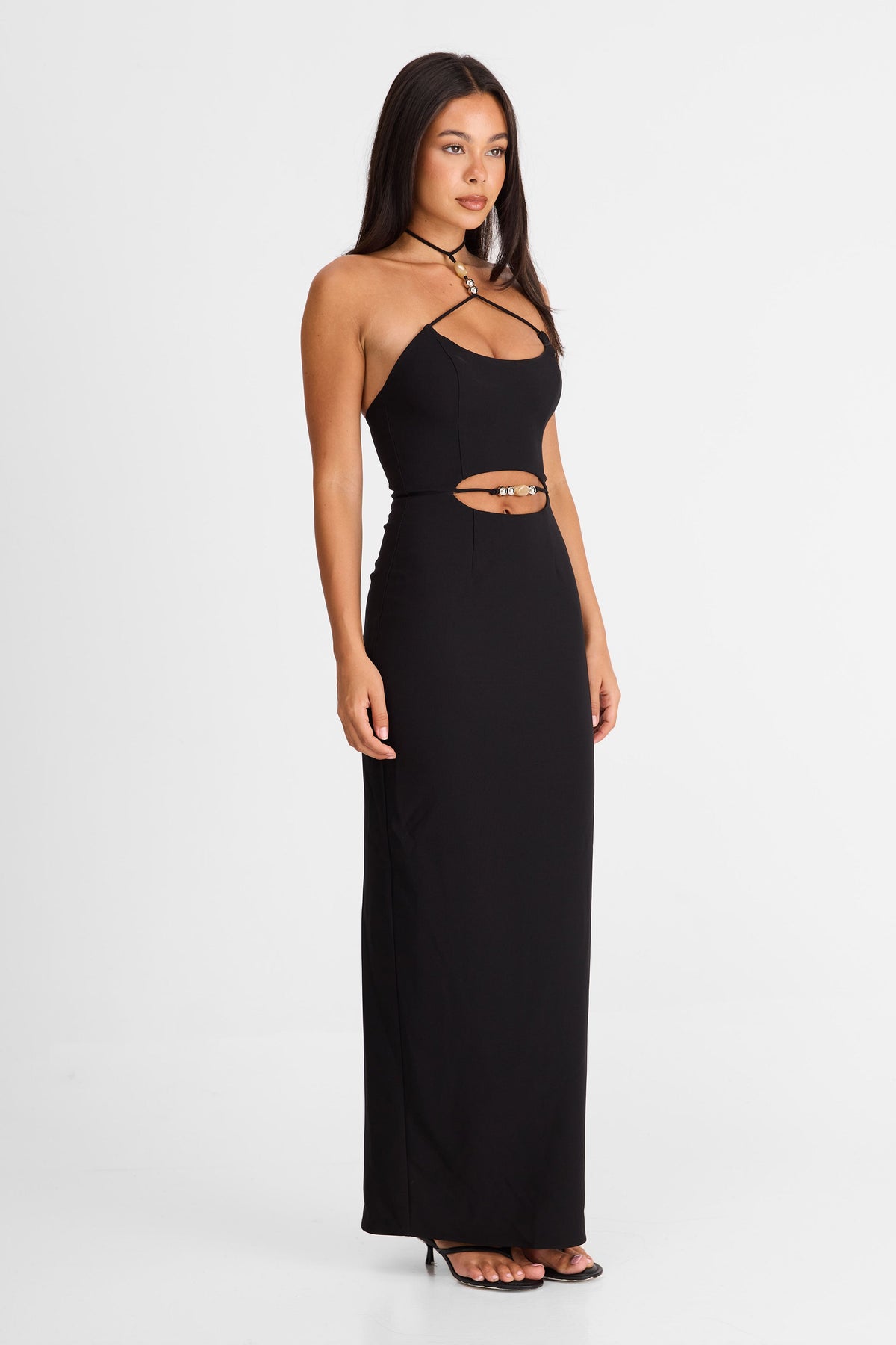 Vestido Mina Maxi – Negro Sofisticado