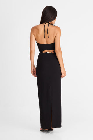 Vestido Mina Maxi – Negro Sofisticado