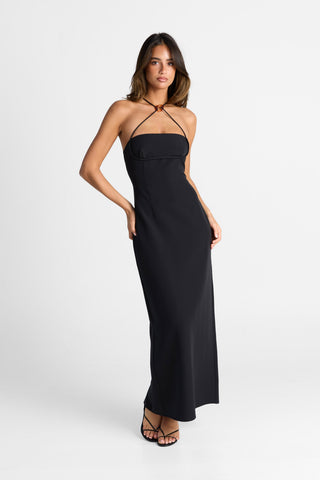 Vestido Rosalie Maxi – Negro Elegante