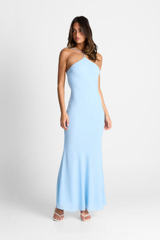 Vestido Seraphina Maxi – Azul Elegante