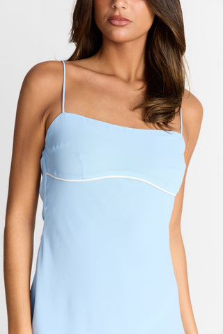 Vestido Seraphina Mini – Azul Elegante