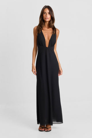 Vestido Juno Maxi – Negro Poderoso
