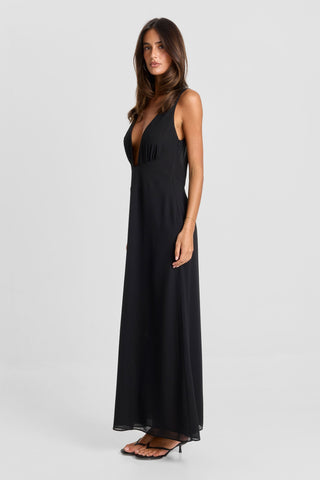 Vestido Juno Maxi – Negro Poderoso