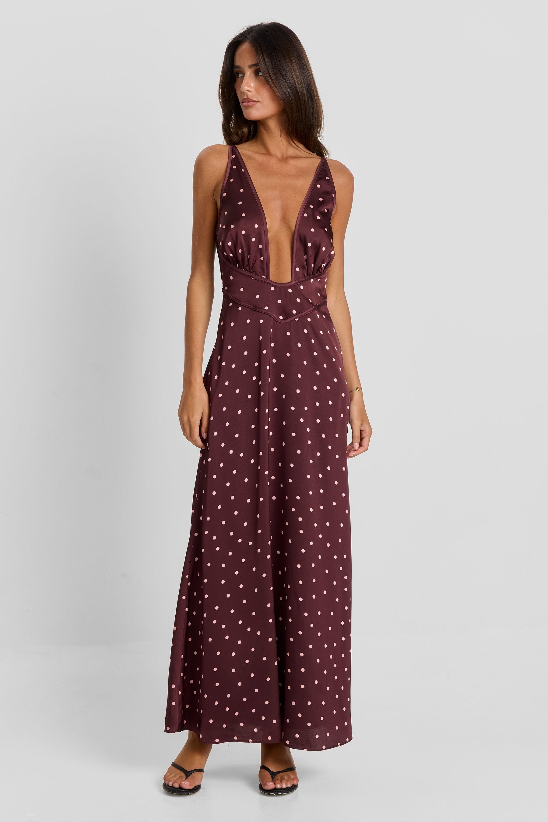 Vestido Cici Maxi – Rosa Lunares