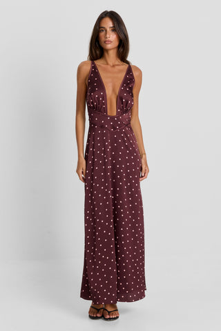 Vestido Cici Maxi – Rosa Lunares