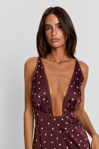Vestido Cici Maxi – Rosa Lunares