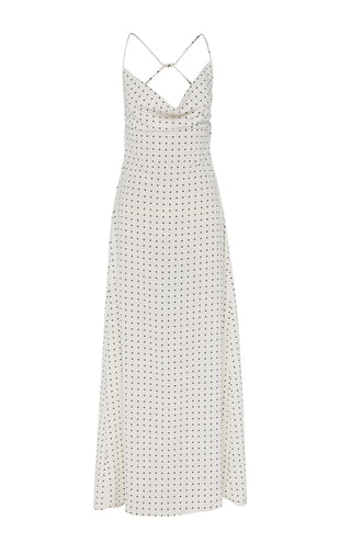 Vestido Lottie Maxi – Blanco Lunares