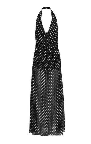 Vestido Clara Maxi – Negro Lunares