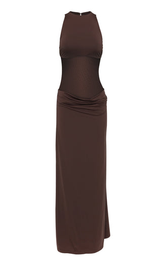 Vestido Nysa Maxi – Marrón Cacao